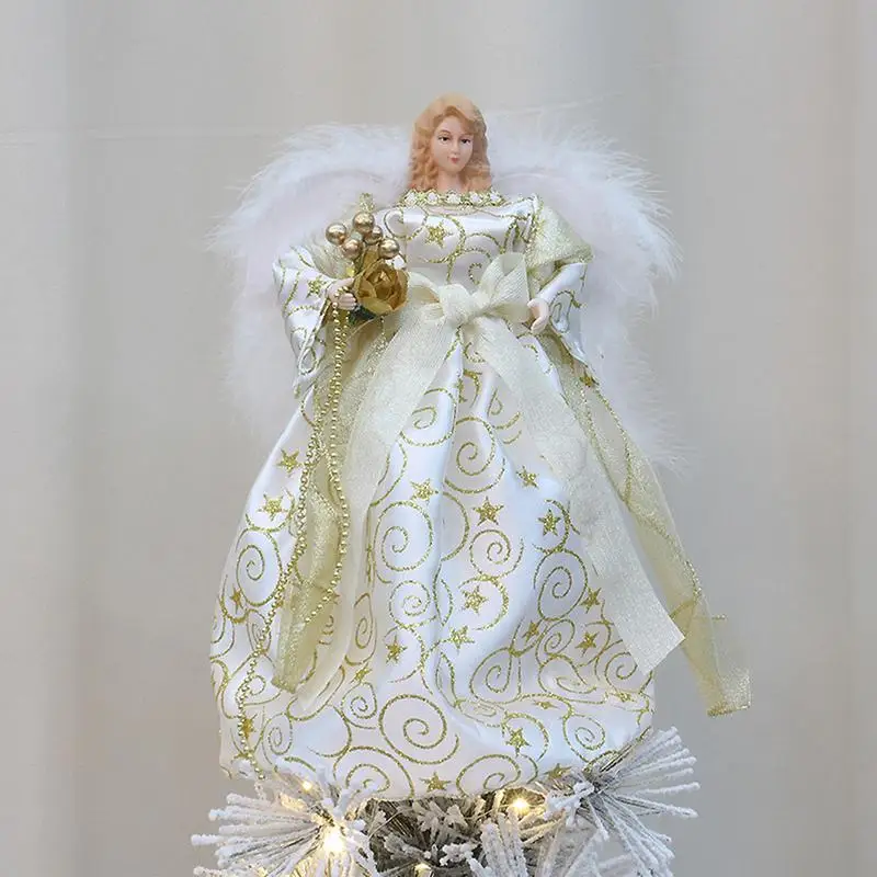 

Christmas Angel Dolls Christmas Tree Top Angel Ornaments Xmas Treetop Figurine Navidad New Year Decoration Christmas Gifts