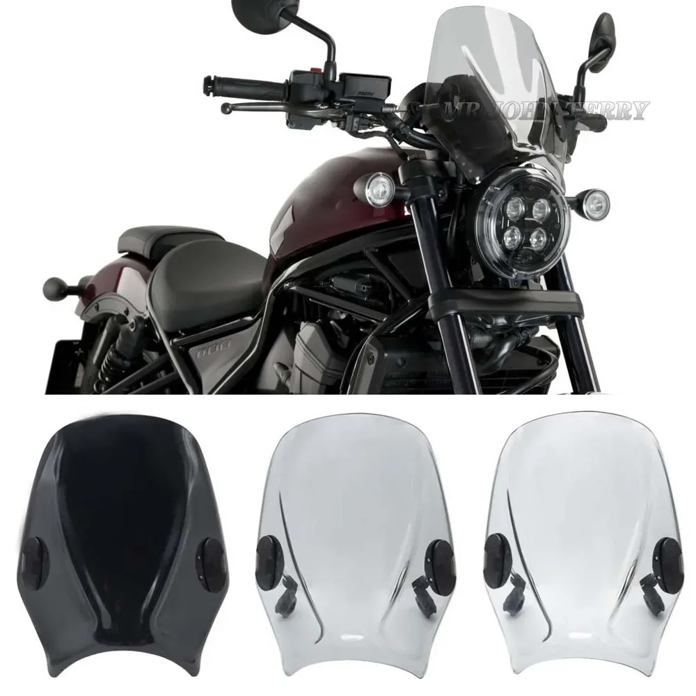 For HONDA CMX 1100 REBEL CMX 500 REBEL 2021 2022 2023  Motorcycle WindScreen Windshield Viser VIsor Double Bubble Screen