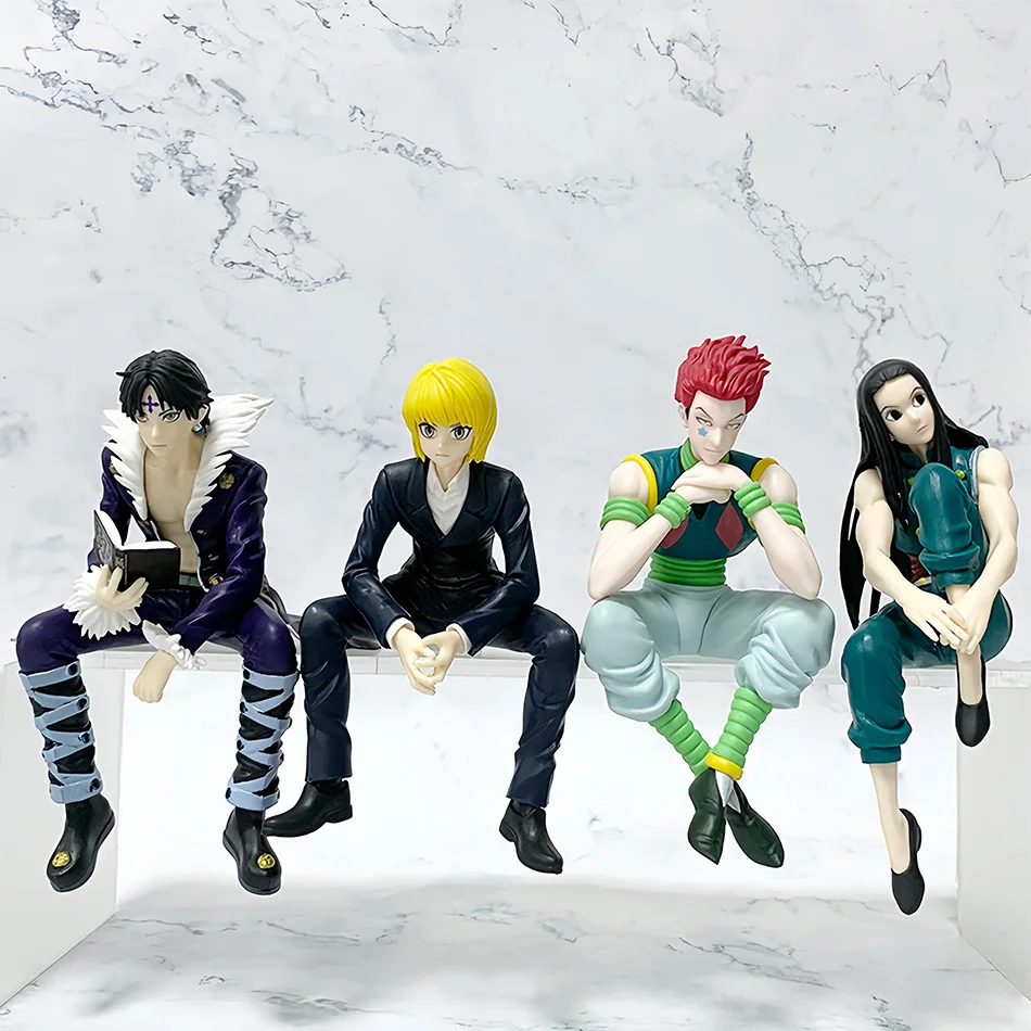 11.5-14 cm Hunter×Hunter Anime Figuur Kurapika Action Figure Chrollo Illumi Hisoka Beeldje Collectie Noodle Stopper Model Speelgoed
