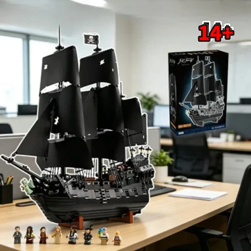 Set de Construcción de Barco de Vela Perla Negra 10365 de Bandai, Modelo Coleccionable, Diversión Familiar Premium, Compatible con Ladrillos LEGO, Ideal para Cumpleaños