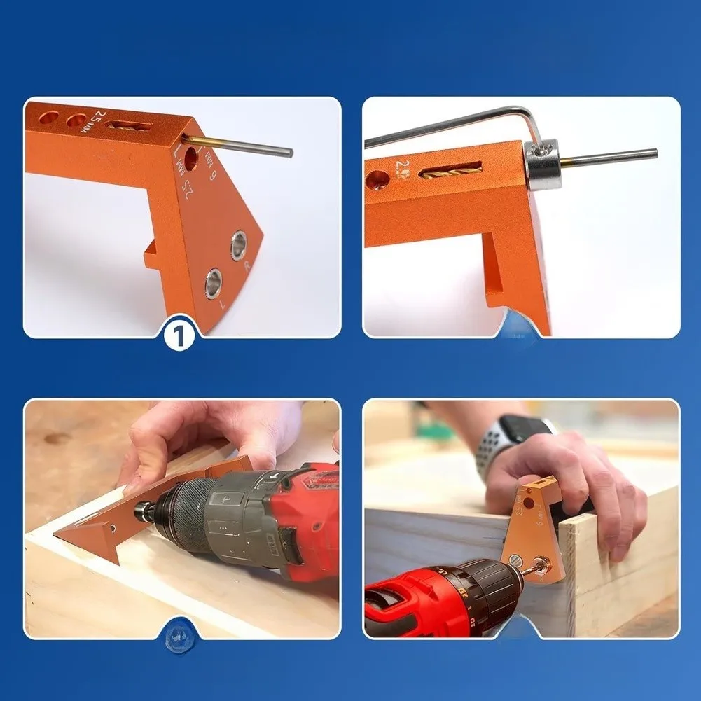 Drawer Box Drilling Guide Kit - Designed for Six Exact Holes per Drawer to Fit Standard Undermount Slide Systems