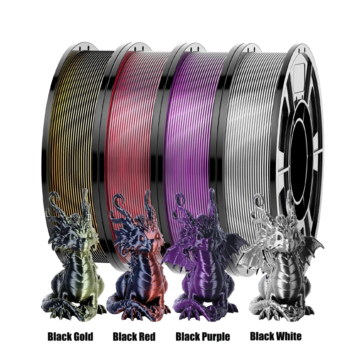 

Dual Color Silk PLA Filament Bundle | 1-Pack (250g/Spool), High-Speed Shiny 3D Printer Filament 1.75mm