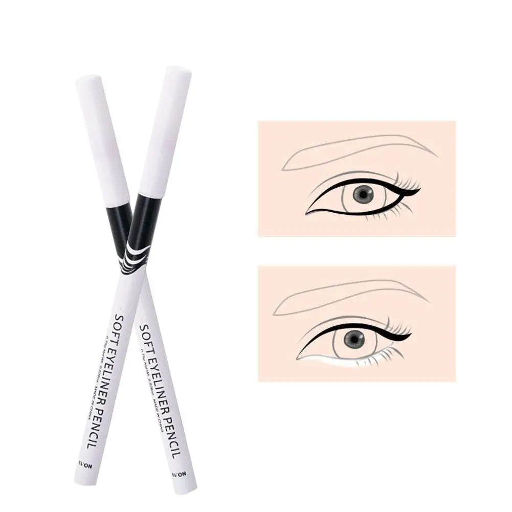 Crema delineadora de ojos negra, Cosméticos de belleza resistentes al agua, delineador de ojos en Gel de larga duración, herramientas de maquillaje con juego de brochas, delineador de ojos