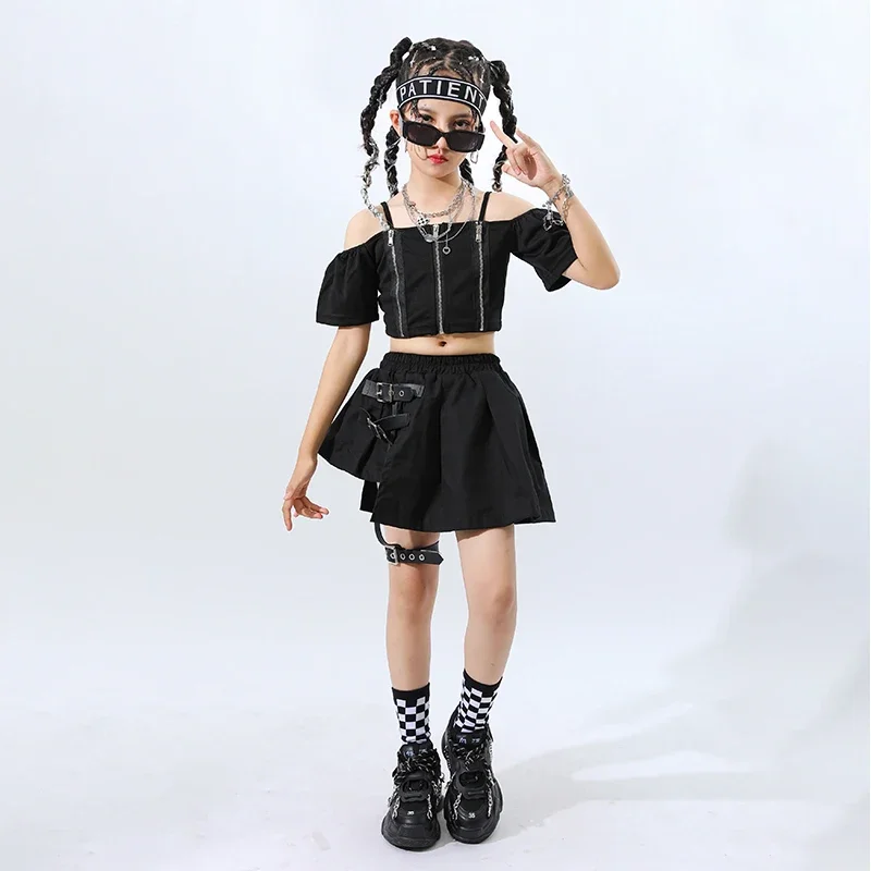 Hip Hop Jazz Costumes for Women Girls Dance Costume Hoodie Sweatshirt Shirt Top Crop Running Pants for Child Jazz Dancewear