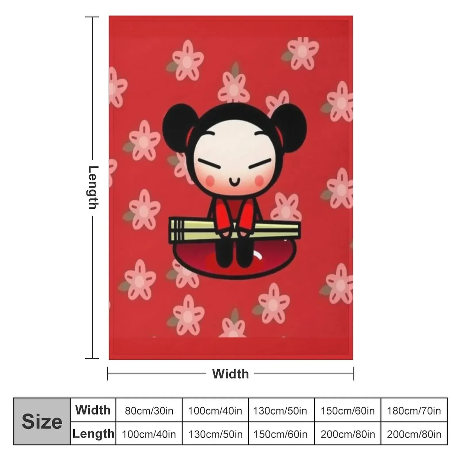 Pucca Throw Blanket anime Baby blankets and throws Bed linens Blankets