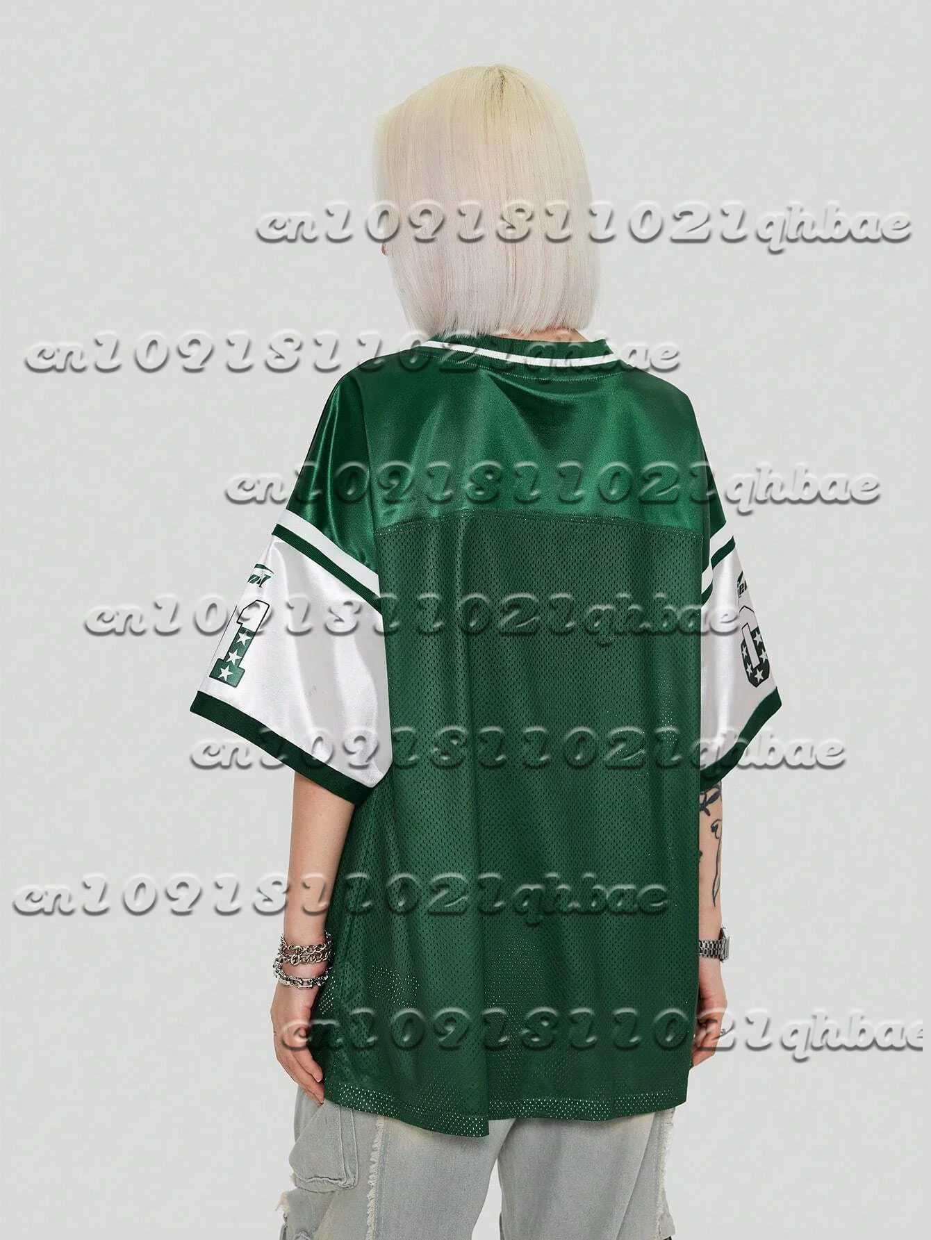 Coolane المرأة الصيف الهذيان Y2K Blockcore ملابس رياضية تنفس شبكة Gyaru لعبة يوم كرة القدم عدد نمط جيرسي تي شيرت