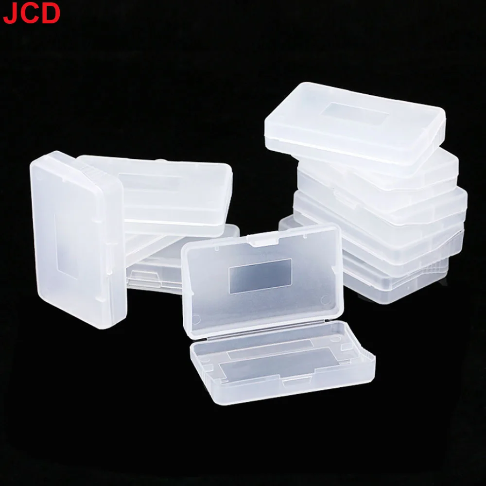 JCD 1pcs Colour Transparent Portable Game Cartridge Case Dust Plastic Game Cards Cover Cases Storage Box For GBA