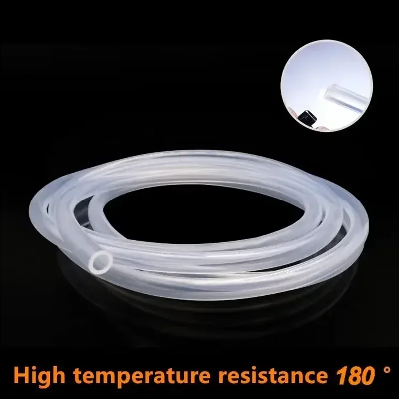 1 Meter Transparent Silicone Rubber Hose ID 0.5 1 2 3 4 5 6 7 8 9 10 mm Food Grade Nontoxic Soft Drink Pipe Water Connector