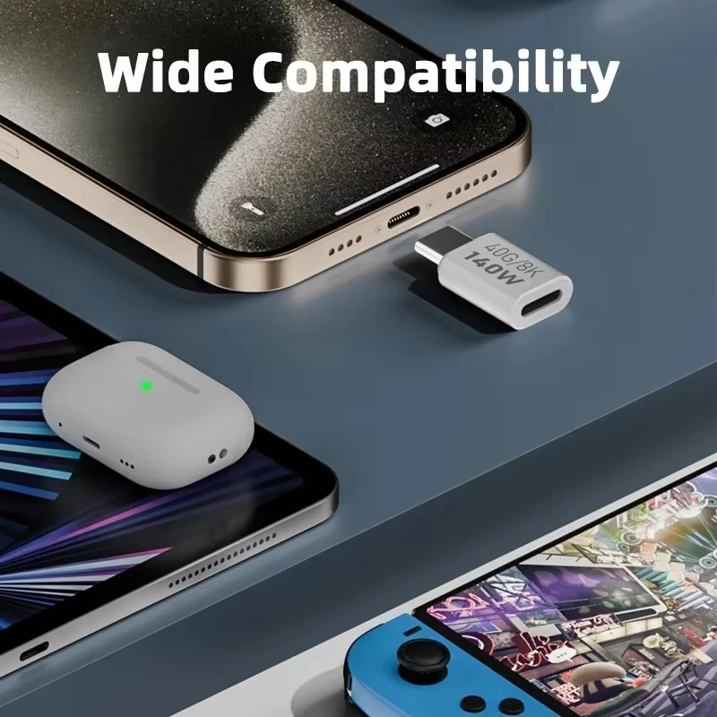 NNBILI PD140W USB C Female to Male Adapter PD 3.1 Converter  40 Gbps Data Transfer 8K@60Hz Extension Connector for MacBook ﻿ ﻿ ﻿