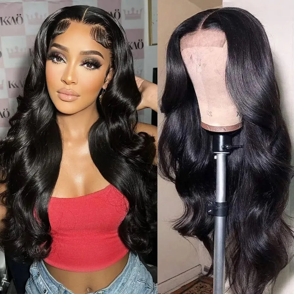 women's lace long curly hair with large waves front lace wig headgear