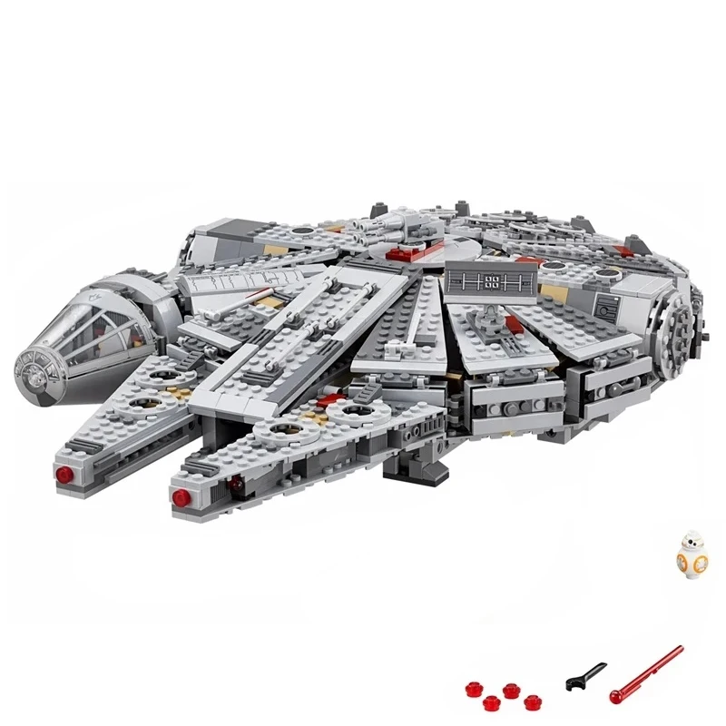 Falcon Compatible 75105 Millennium Spaceship Bricks Building Block Toys for Boys Gift for Kids Model Kits for Adults