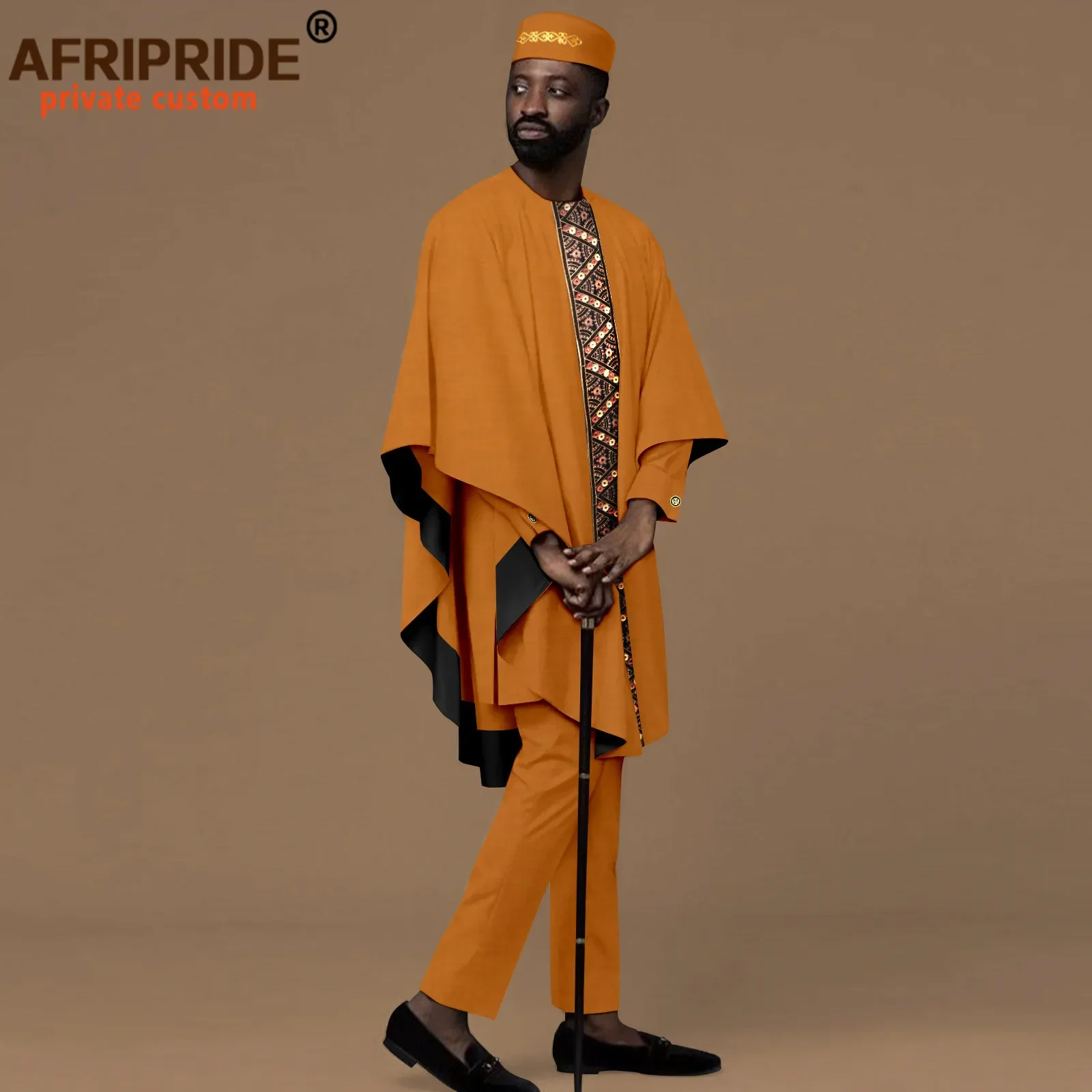 

African Clothes for Men Embroidery Agbada Dashiki Shirts Pants and Hats 4 Piece Set Tribal Outfits for Wedding Evening A2216068