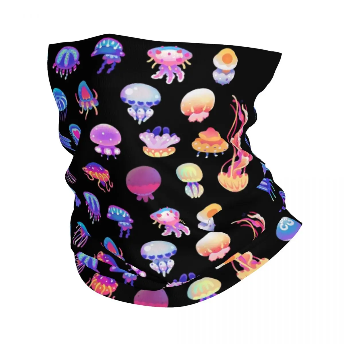 Jellyfish Day Bandana Neck Cover Printed Magic Scarf Multi-use Headband Hiking Fishing For Men Women Adult Washable