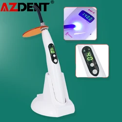 110V-240V US/EU Plug Azdent Dental Wireless Curing Light Dentist Cordless Lamp Output Intensity 1200-1500mw/cm2