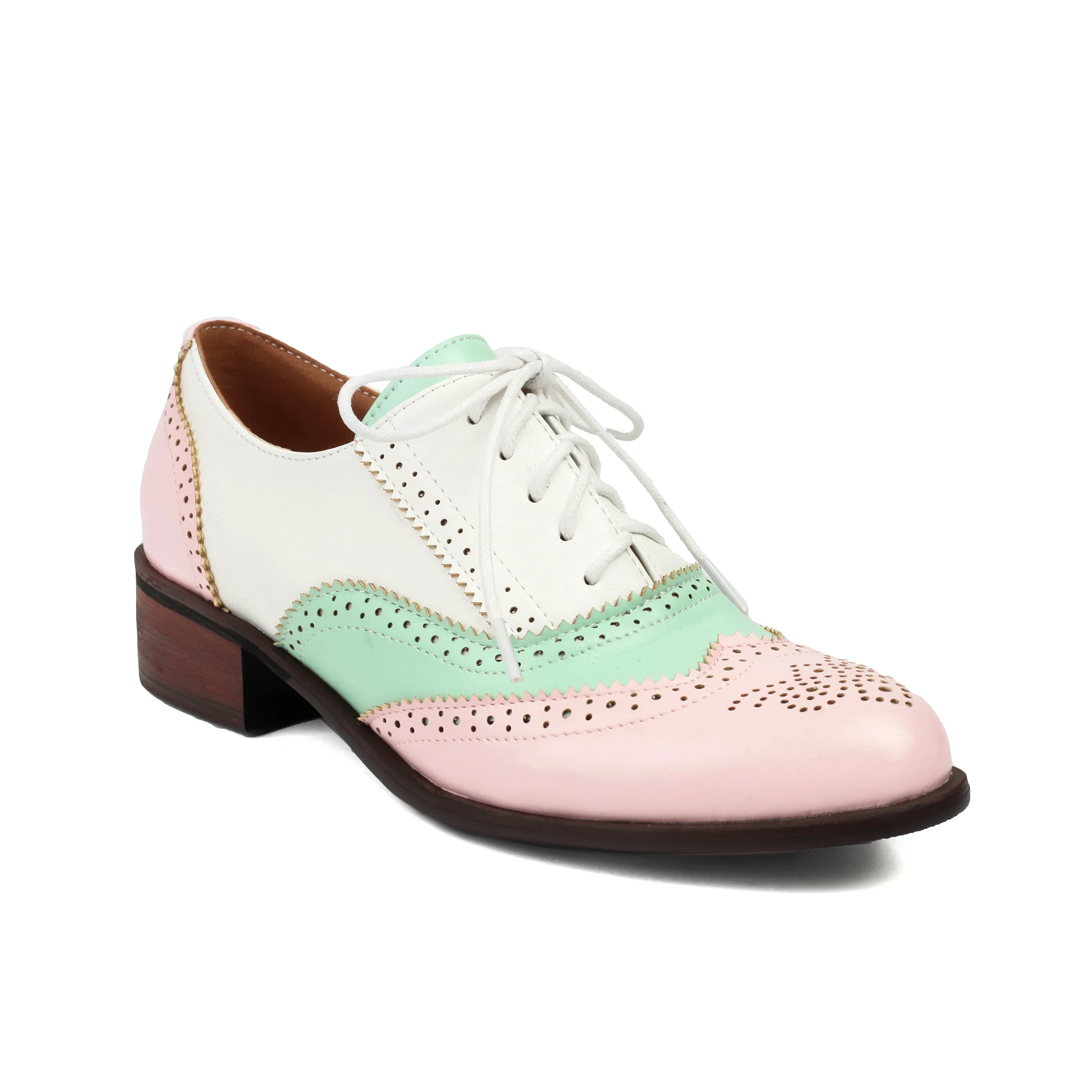 2024 nuove scarpe da donna primaverili e autunnali, grandi dimensioni 36-46 lunghezze dei piedi di mocassini impiombati da 23-28cm Retro Lace up