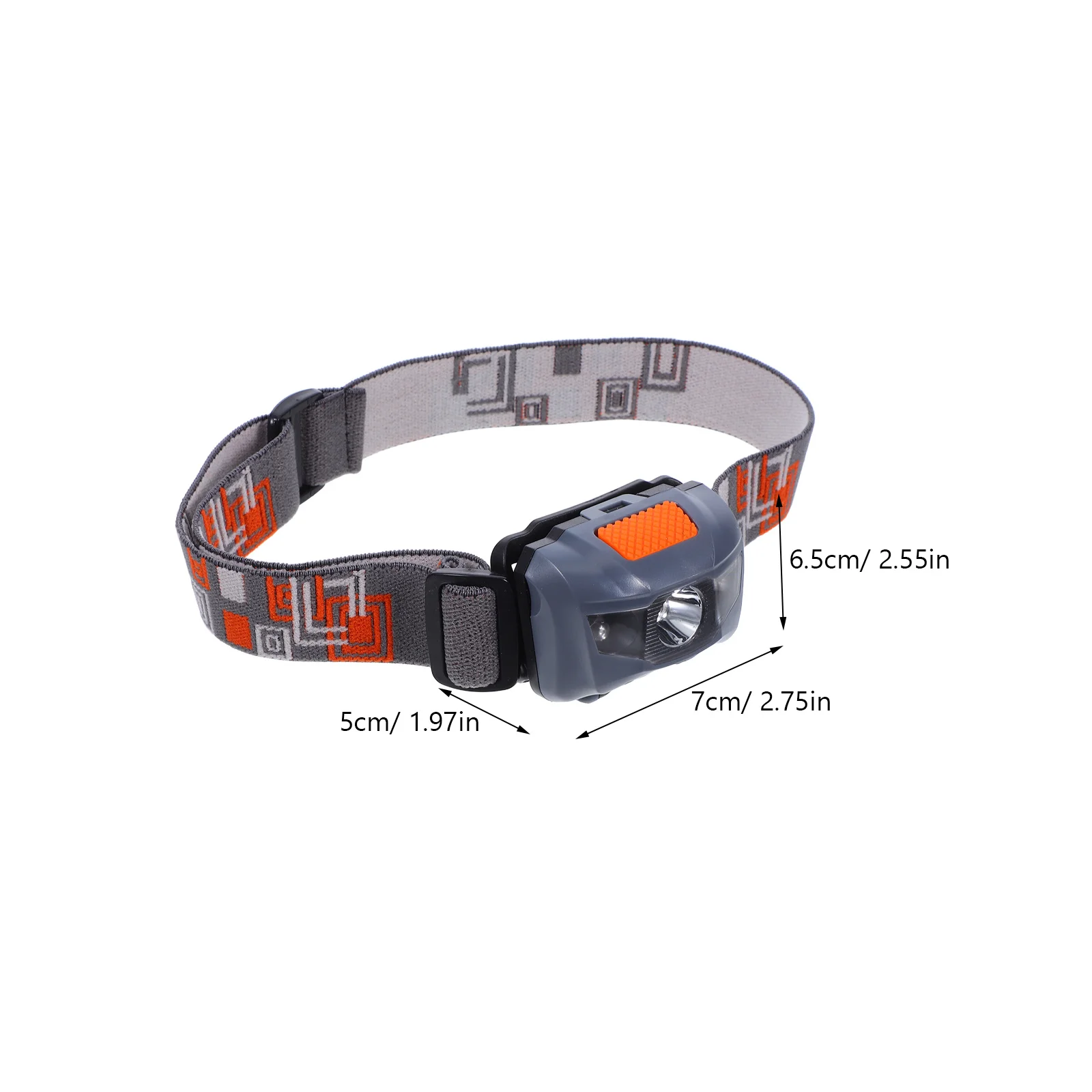 1pcs Light Grey Mini Led Headlamp Waterproof Bright Strobe Mode Adjustable For Outdoor Riding Safety Visual Warning Lamp