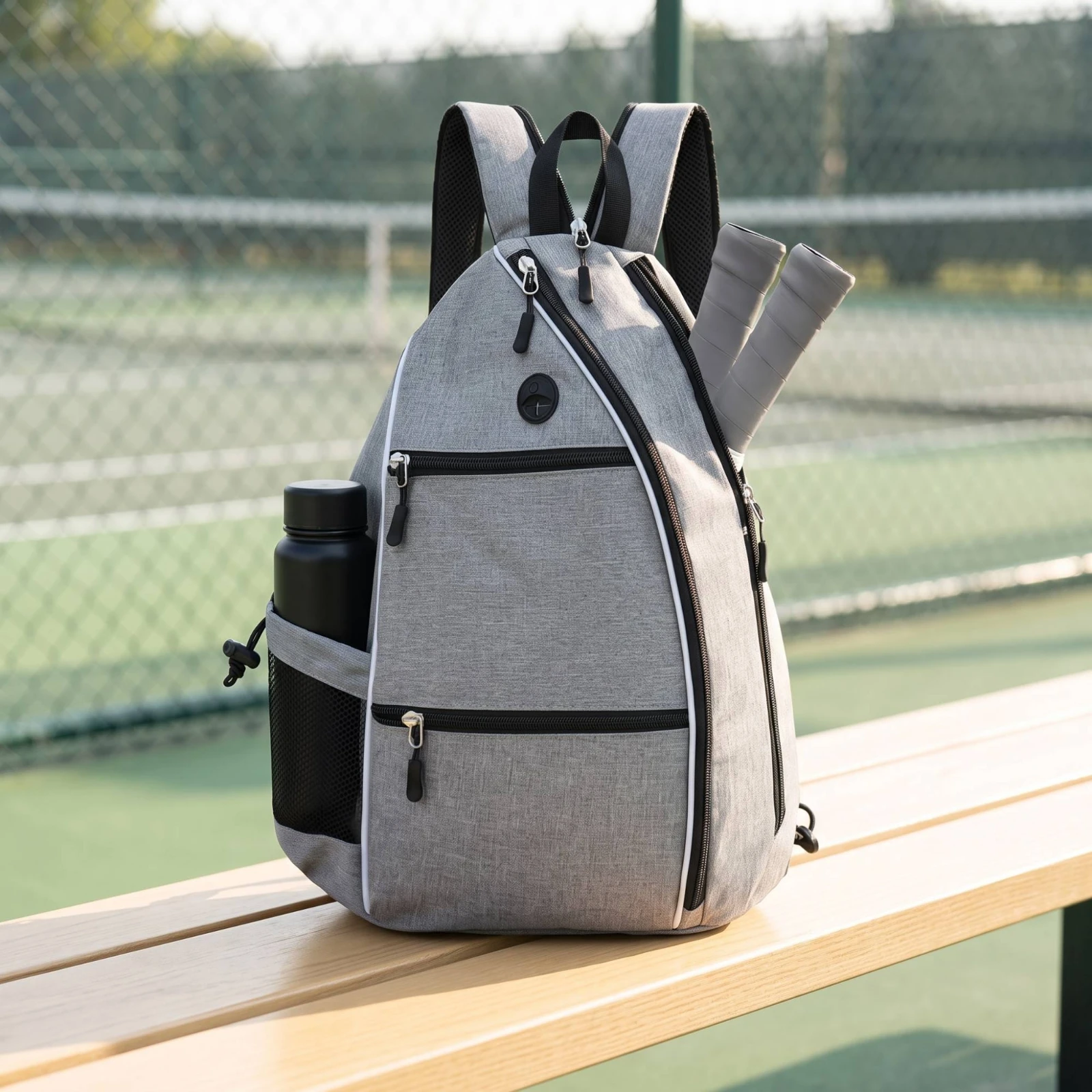 Pickleball Backpack Sturdy Tennis Backpack Bag with Water Bottle Holder Compact Tear-Resistant for Commuters, Travel