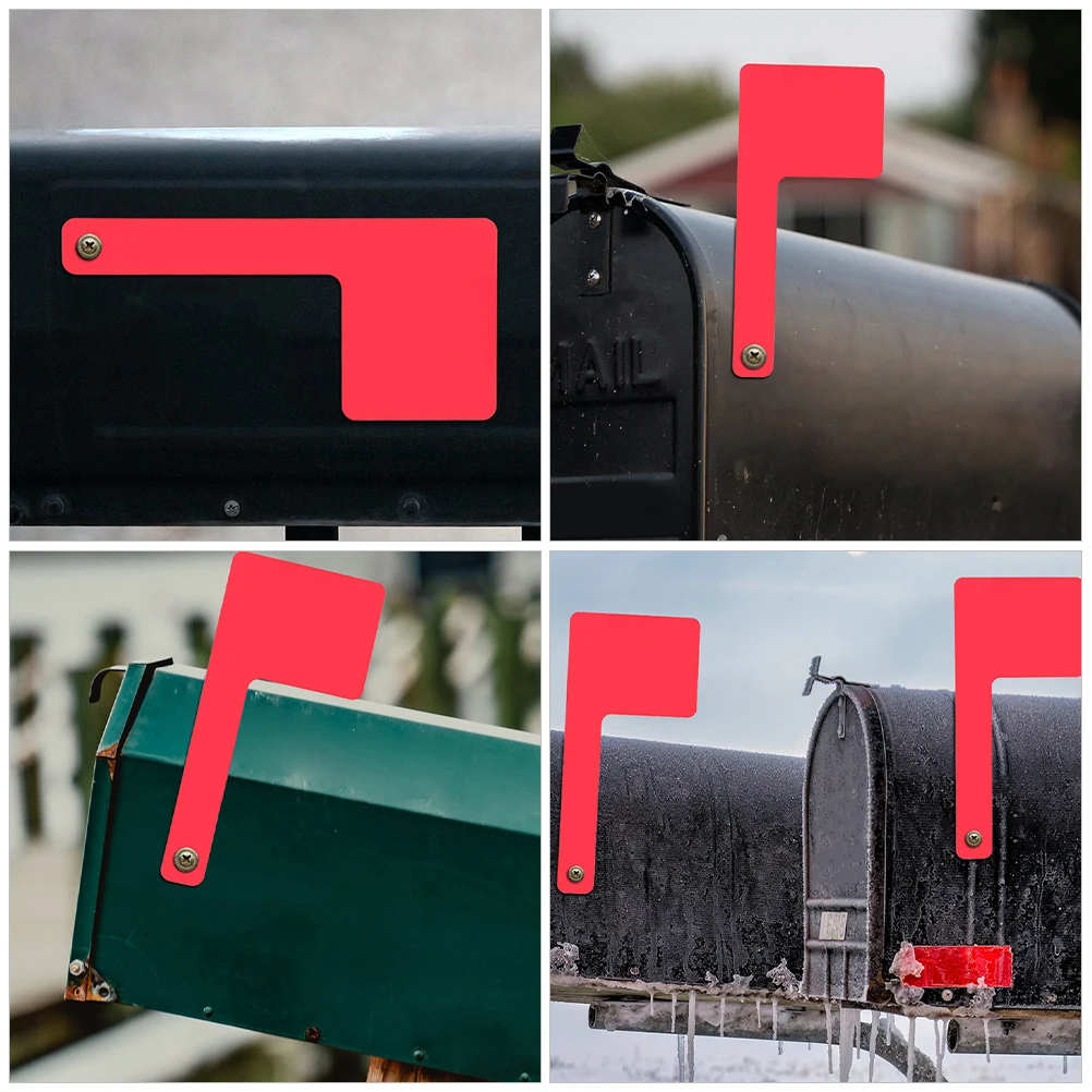 

2 Pcs Mail Box Flag Email Accessories Diy Mailbox for Replacement Garden Decor Decorative Sign