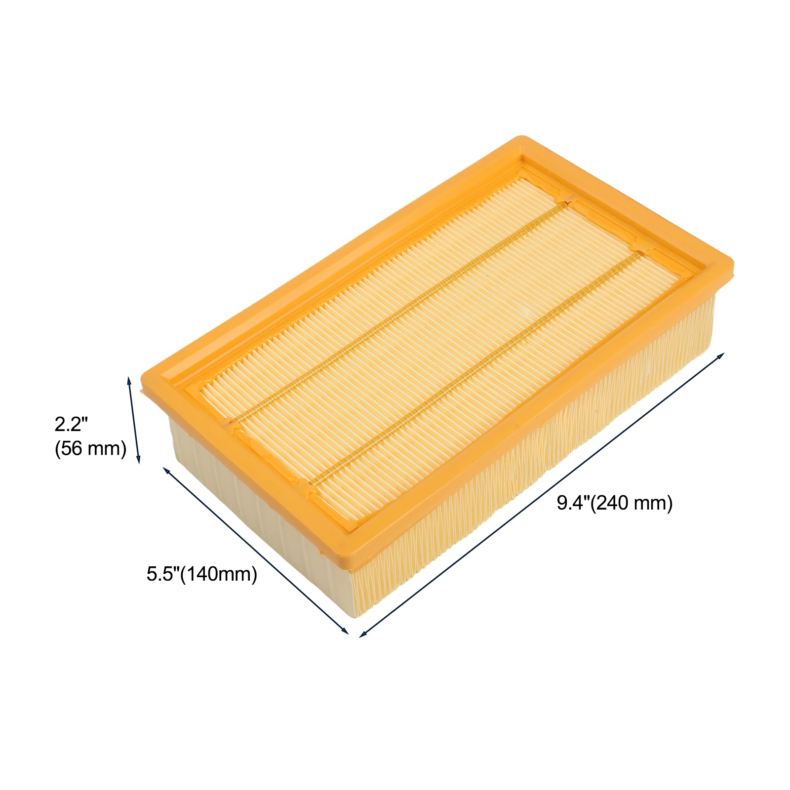 Vacuum Filter Replacement for Bosch VAC090 & VAC140 Series with Flat Pleated Design to Improve Dust Extraction