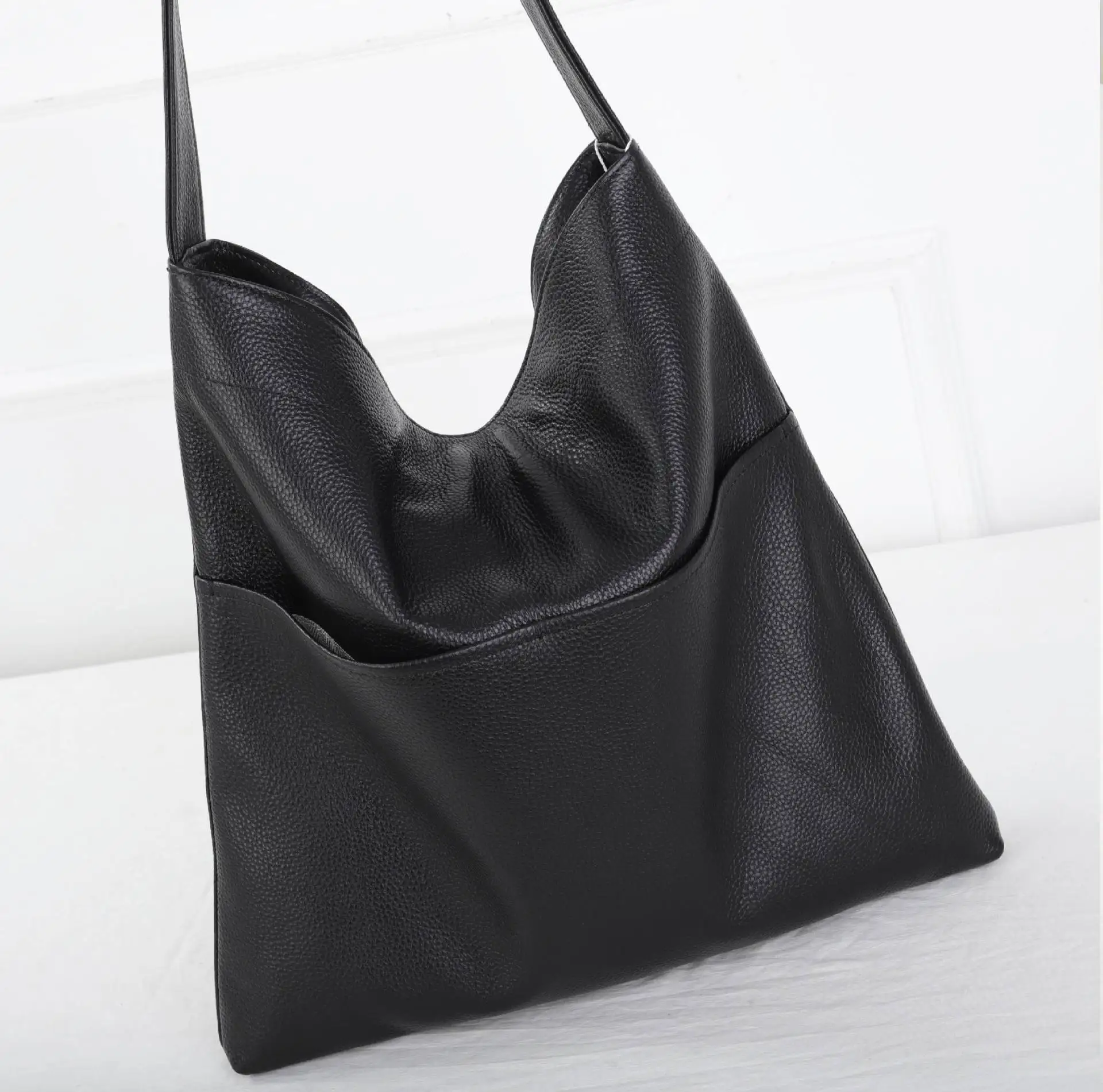Practical Genuine Leather Tote Bag for Women 2025 New Soft Cowhide Female Shoulder Bag Commuter Handbag Work/Travel Shopping Bag