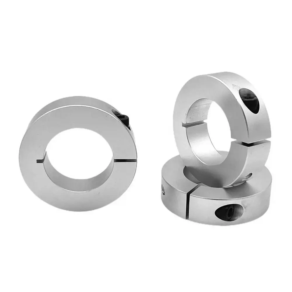 Open Type Aluminum Alloy Separate Optical Axis Fixed Locking Limit Rings Clamp Collar Double Split Clamp-Type Collar with Screws