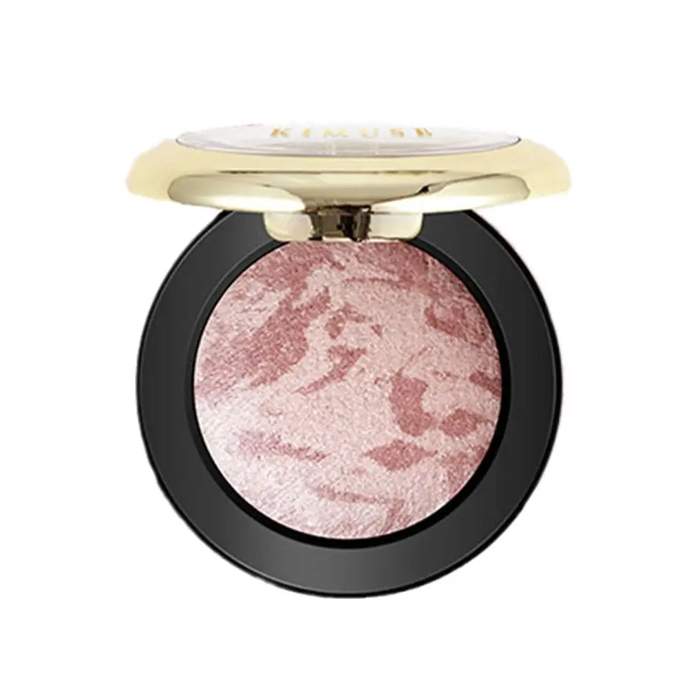 Świecąca świecąca pieczony rumieniec długotrwały pieczony puder rumieniec świecący Marbleized Lightwei Natural Shimmer rozjaśnia paleta Blusher H1Y6