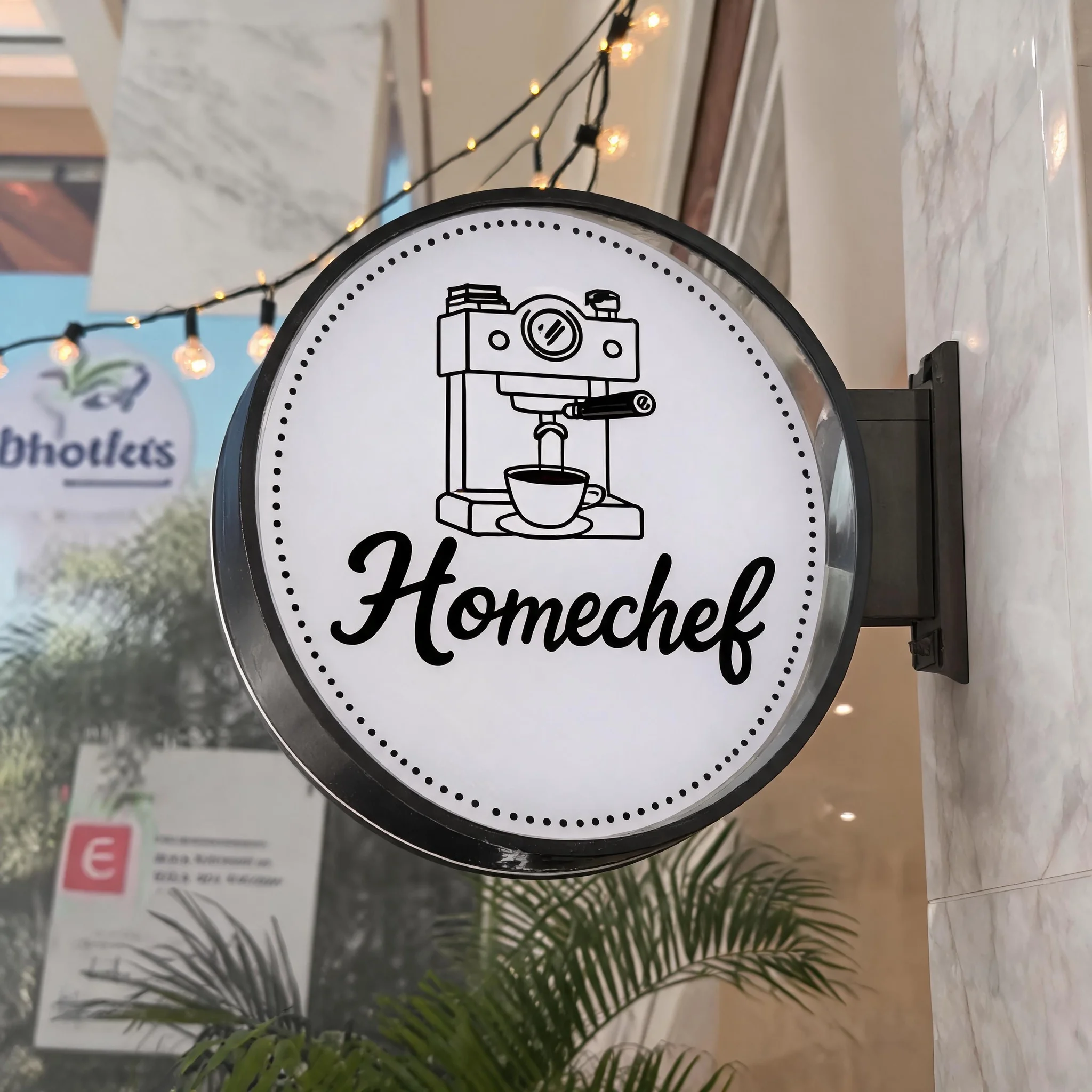 Custom Rotating Light Box - 360° Rotation Acrylic LED Illuminated Signs for Coffee Shop Business Sign Waterproof Lightbox