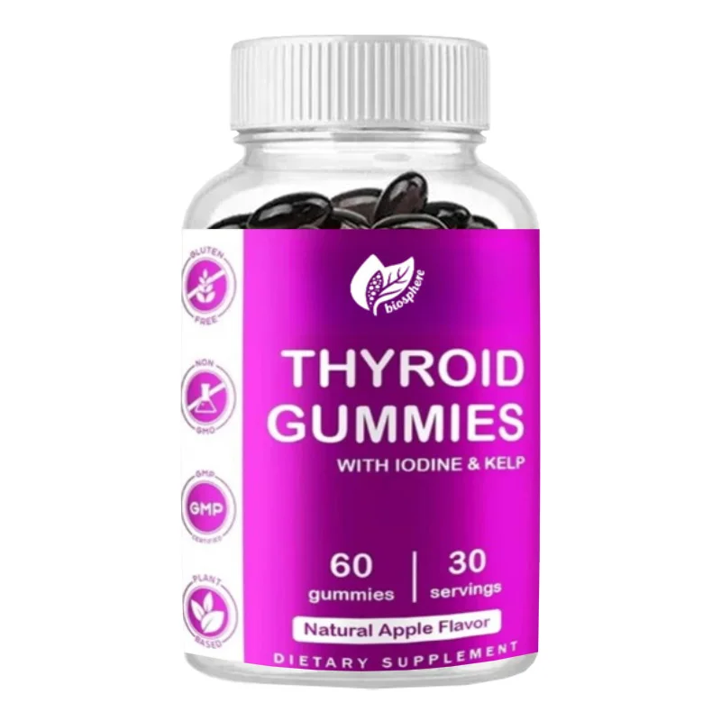 Vitamin Vegetarian Thyroid Support Gummies Containing Iodine and Kelp - Increase Your Energy and Metabolism - Plant Based