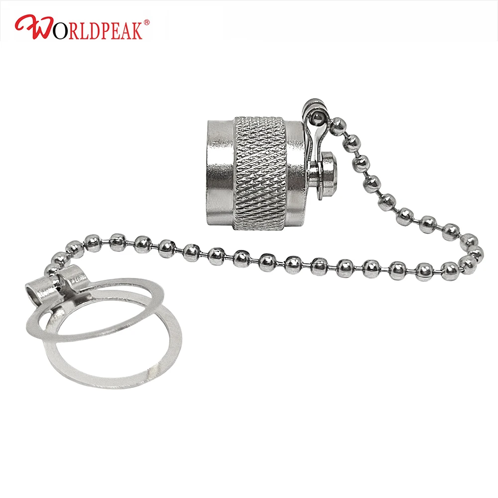 Free shipping 5pcs Mental TNC male anti-dust cap with chain for TNC female RF connector