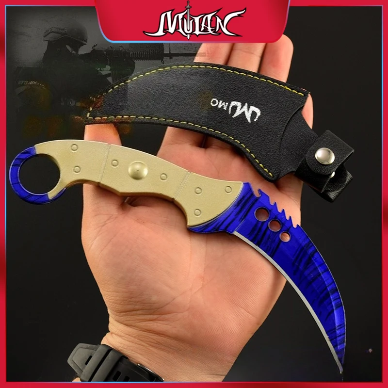 

20 CM Go Go Game Peripherals Claw Knife with Sheath Metal Craft Weapon Model Collectible Desk Ornaments Cosplay Props Boy Toy