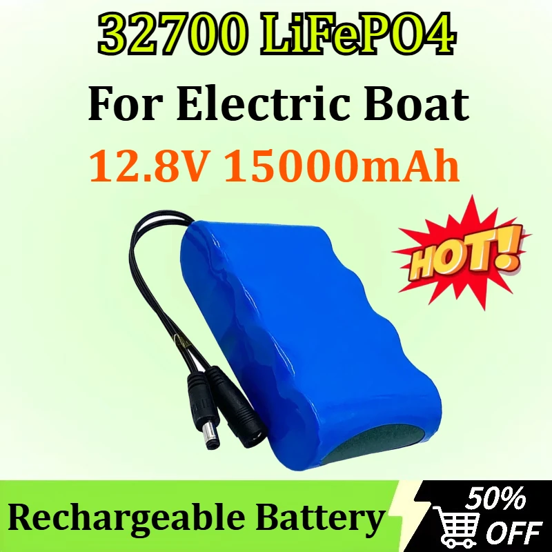 

32700 LiFePO4 Battery Pack 4S1P 12.8V 15000mAh Lithium Iron Phosphate Battery for Electric Boat Uninterruptible Power Supply