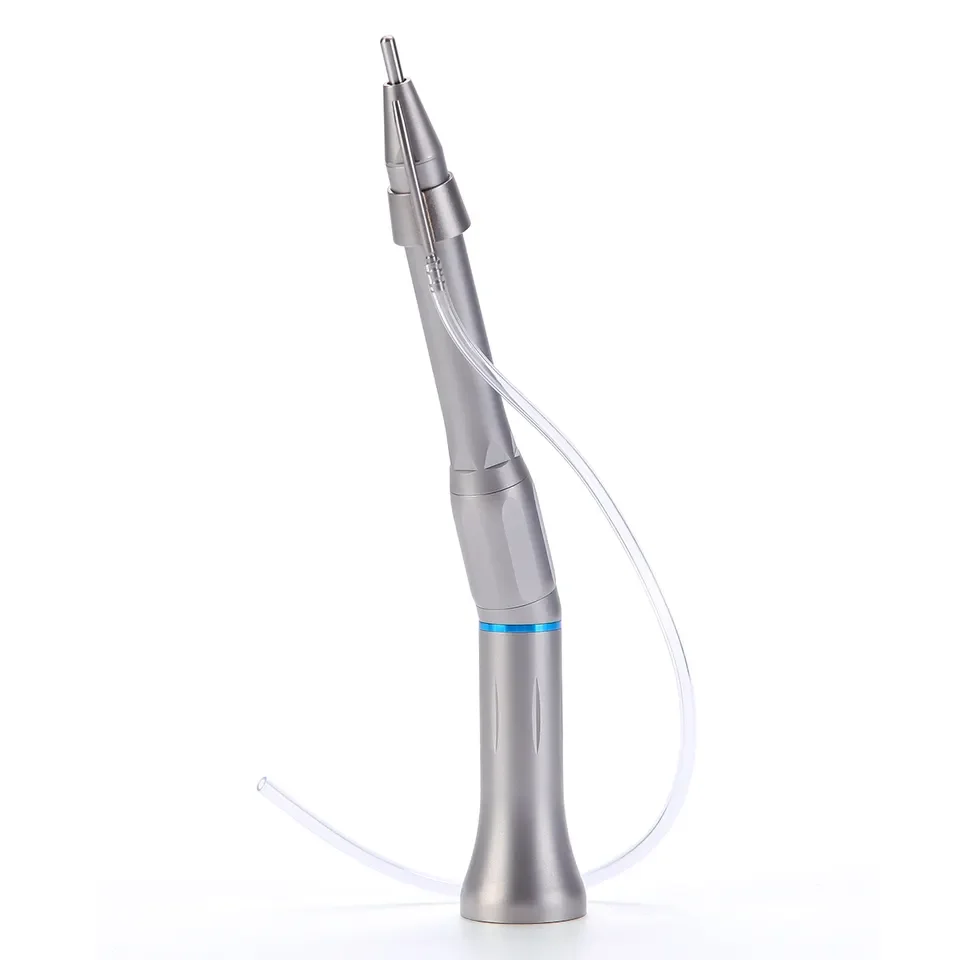 Dental Low Speed Surgery Handpiece 20 Degree Straight Head Operation Handpiece 1:1 Direct Drive Single External Water Spray