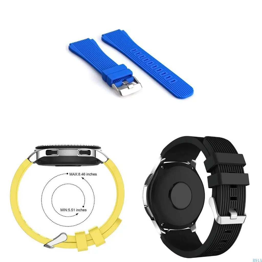 R91A Quick Release Smartwatch Support Loop Accessory Silicone Wristband Bracelet Fit for for galaxy watch 46mm Soft Strap
