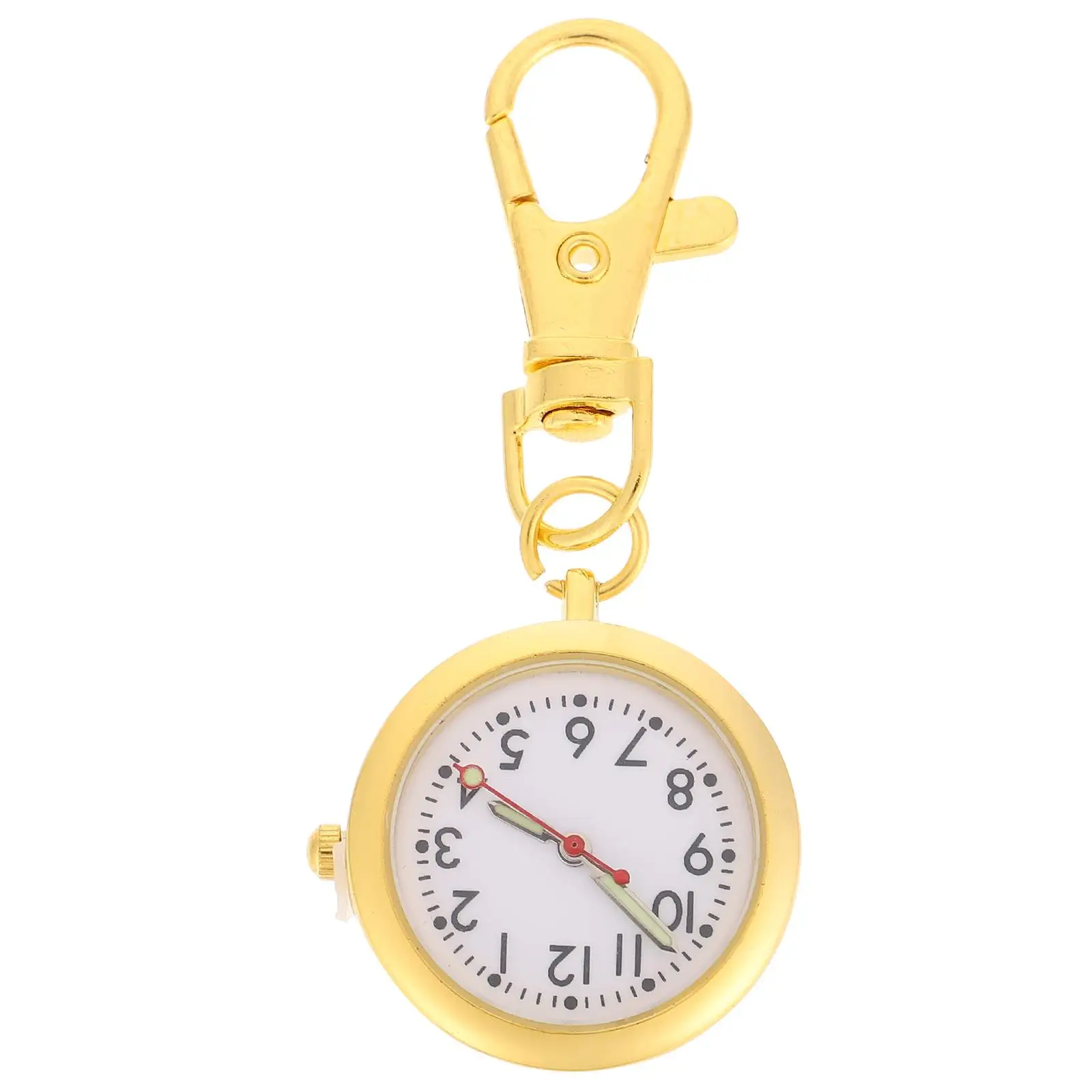 

Nurse Watch Sturdy Alloy Materials Long Service Life Clip On Pocket Watches Keychain Day Gift Travel Hanging Watch Nurse