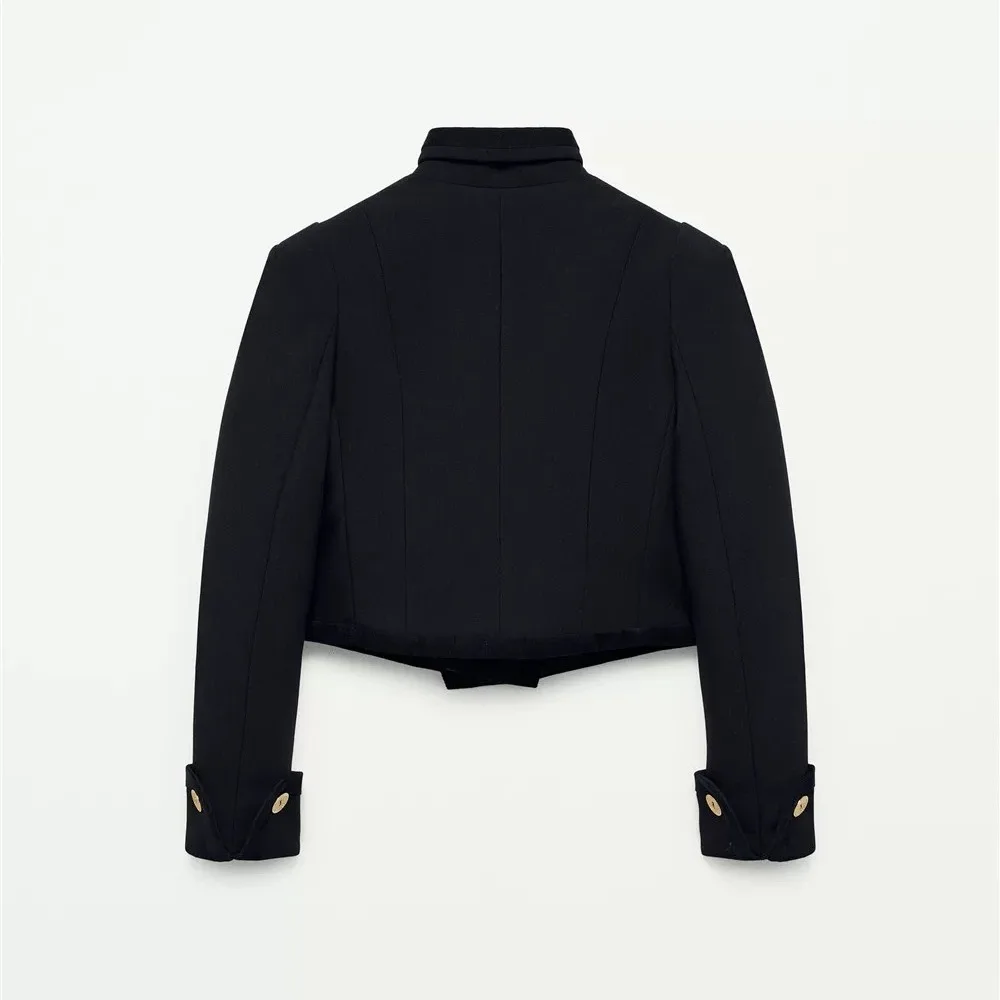 معطف نسائي من Faionable ort Jaet لخريف وشتاء وصل حديثًا بتصميم أزرار من ألياف البوليستر طويل Sve للتنقل