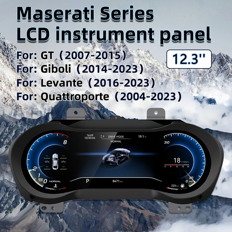 Lcd Digital Dashboard Carplay Dashboard Cover Car Speedometer Dashboard Cluster 04-23 Maserati Gt/Giboli/Levante/Quattroporte