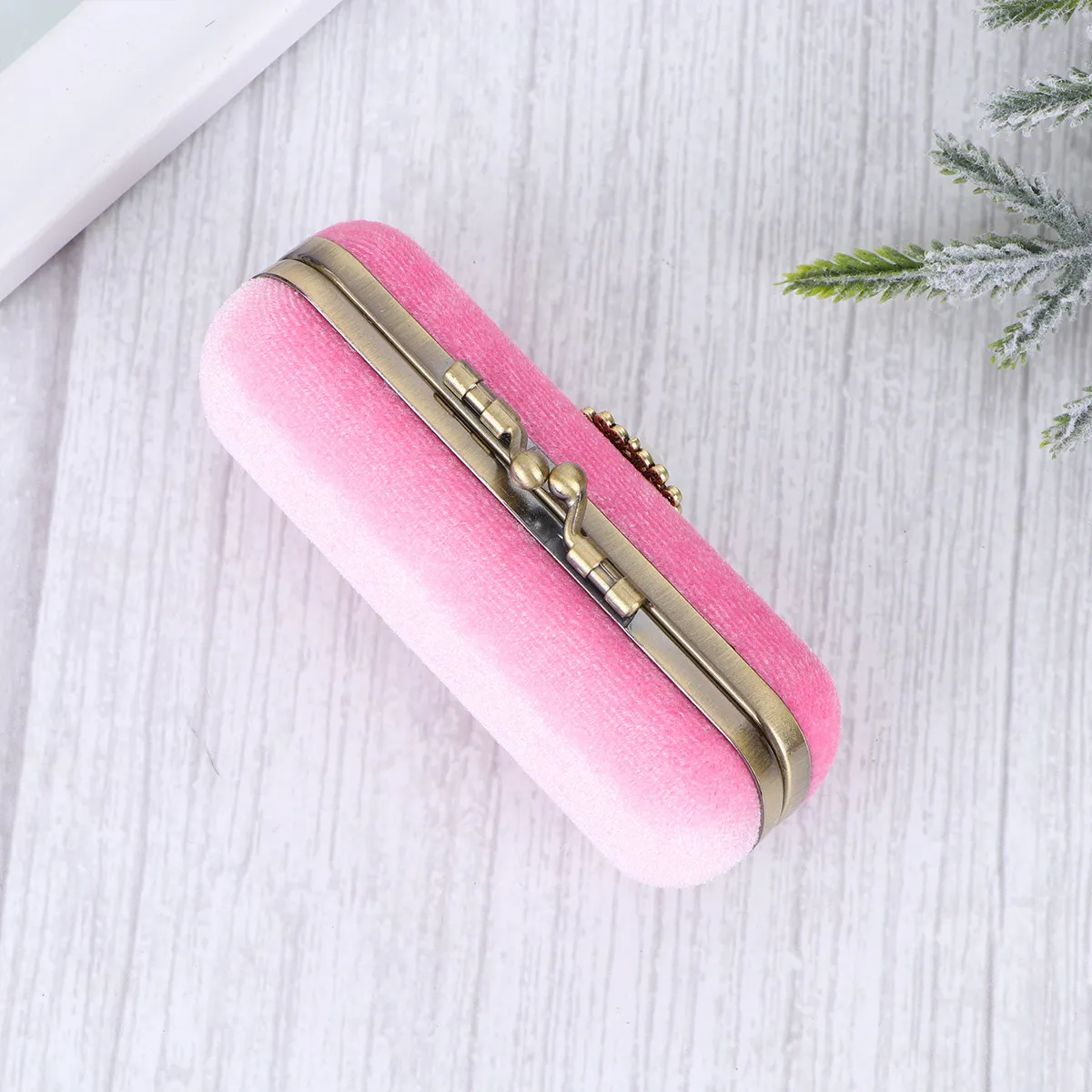 

Ретро-футляр для помады розового цвета, органайзер для косметики с внутренним зеркалом, компактный чехол-роллер для хранения бальзама и блеска для губ, дорожный футляр