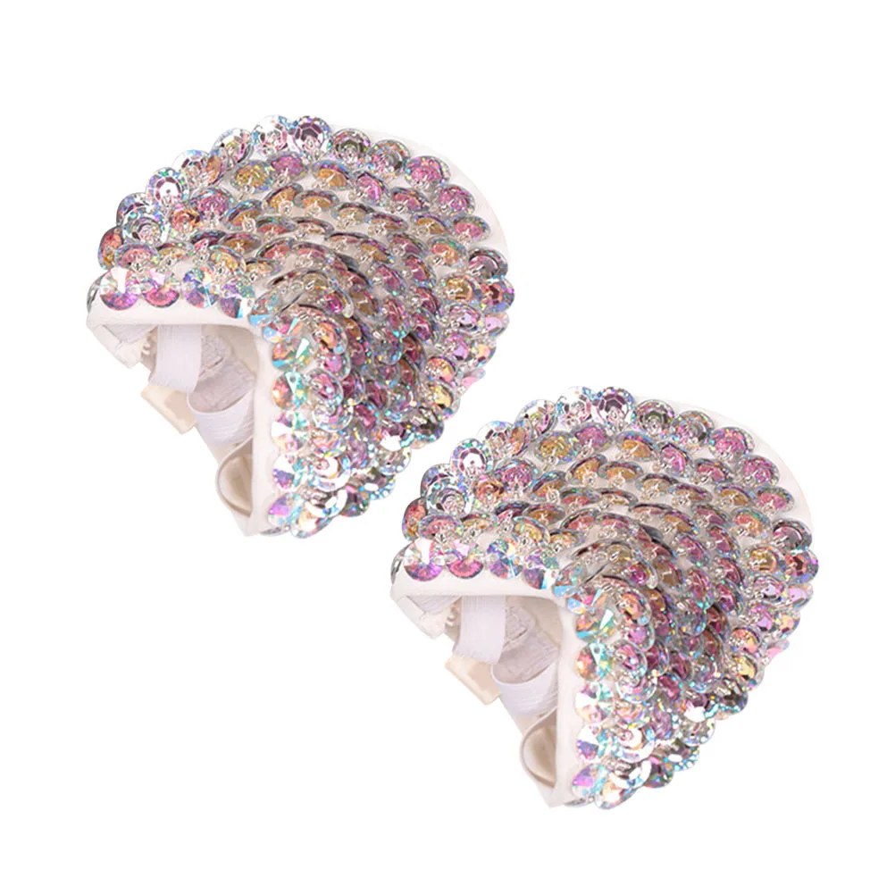 

1 Pair Dance Half Sole Forefoot Cushion Elastic Sequins Design For Yoga Modern Dance Ballroom Jazz Lightweight Portable Shoe