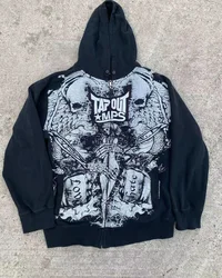 Y2k Hoodie Punk Gothic Skull Printing Hip Hop Casual Sweatshirt New Hot Selling Personality Retro Hoodies Women Men Streetwear