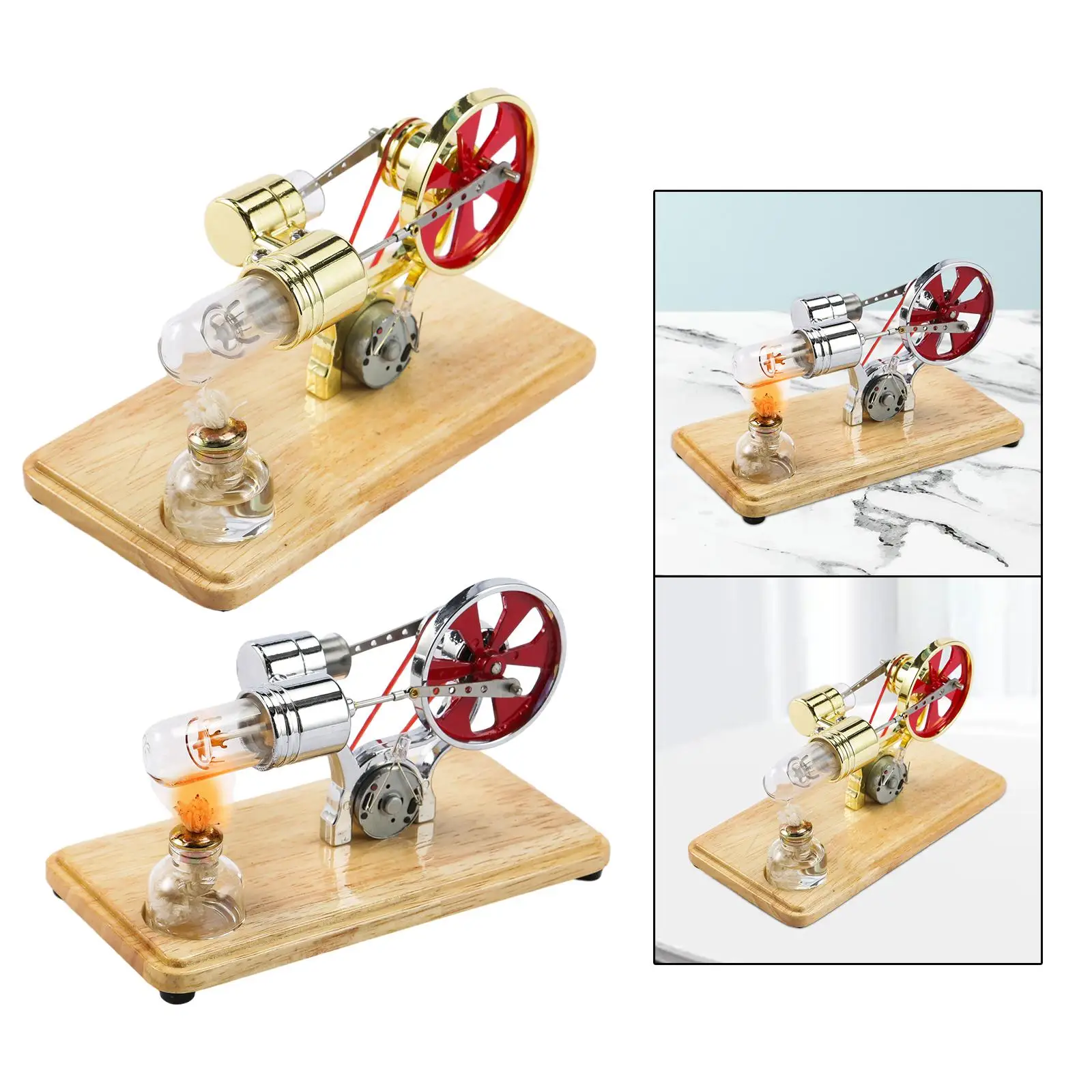 Kits de modelos de motor Stirling, motor de calefacción eléctrica educativo, calor de vapor, juguete de física, potencia de vapor, creativo para laboratorio de física para niños