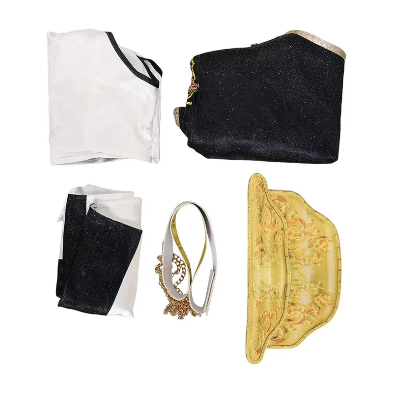 漫画悪魔ハンターの KPop ルミブラック Gloden コスプレファンタジア衣装ウィッグセット女性の役割プレイ制服ハロウィンスーツ