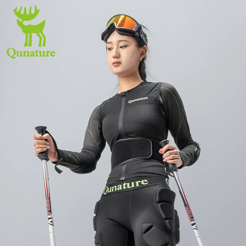 Qunature Winter Ski Vest CE1 Level Anti-Collision Waist Protector Sports Vests Protection Adults Vest Anti-Fall Vest Jackets