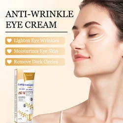 Natural Eye Bag Removal Cream Collagen Anti-Wrinkle Firming Skin Fade Fine Lines Anti Dark Circle Puffiness Brighten Eye Care20g