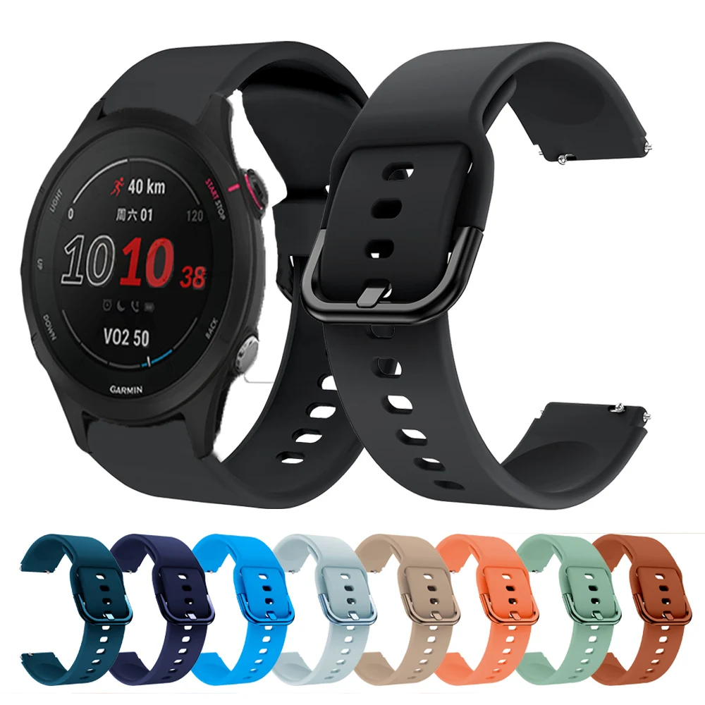 18mm Strap Rubber for Garmin Foreunner 255S Strap Colorful Men Women Replace Bracelet for Vivoactive 4S Venu 2/3S Watchband