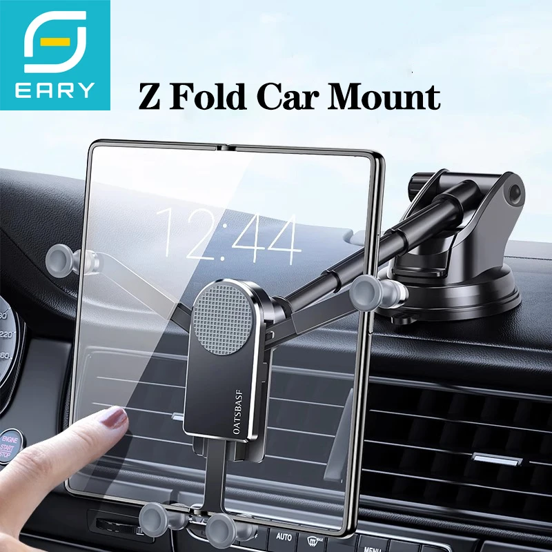 

Eary for Galaxy Z Fold 6 5 Car Mount Gravity Thick Case Friendly Phone Holder for Samsung Z Fold 6 5 4 3 S25 S24 iPhone 16 15 14