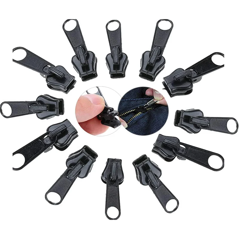 6/36pcs Fix Zip Puller Universal Instant Zippers Fix Zipper Repair Kit Replacement Zipper Pull Slider For DIY Sew Accessories