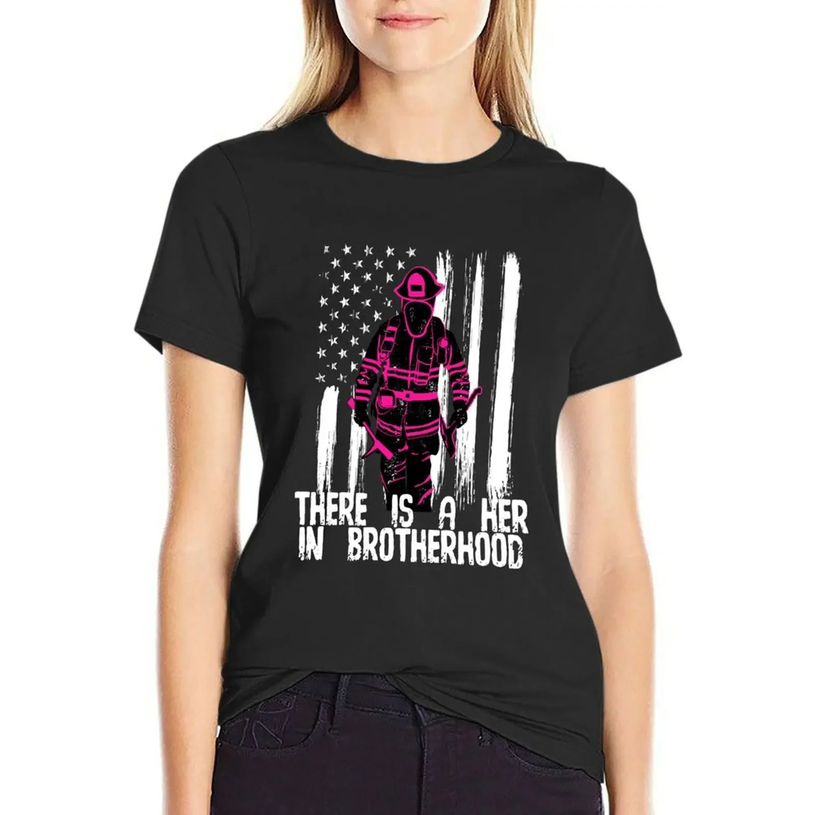 

Female Woman Firefighter Gift T-Shirt Aesthetic clothing quick drying tees vintage clothes T-shirts for Women
