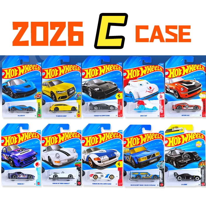 Hot Wheels 1/64 Juego de coches fundidos a presión - Ferrari Mazda McLaren Pagani Zonda Transformers Kitt Porsche Taycan - Juguete para niño 2026B