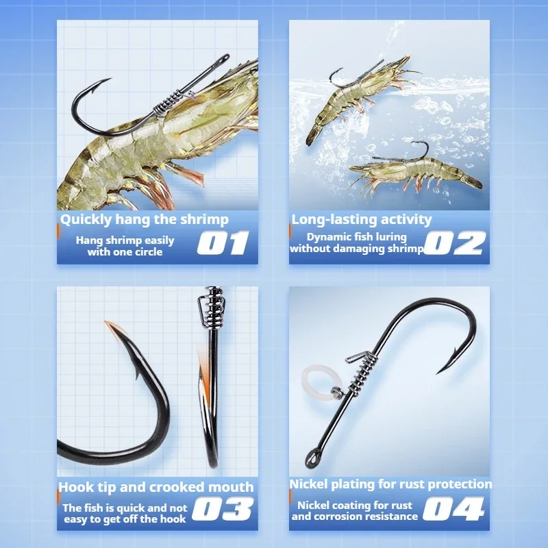 Live Fish Hook on Shrimp Back, Fishing Float, Fishing Float, Red Oil, Suitable for Perch Group