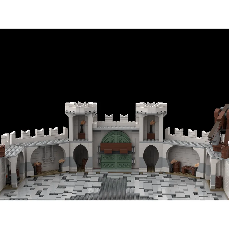 خواتم سحرية نموذج Moc اللبنات قلعة المدينة البيضاء نموذج التكنولوجيا الطوب لتقوم بها بنفسك تجميع ألعاب قلعة العطلة الشهيرة هدية #4